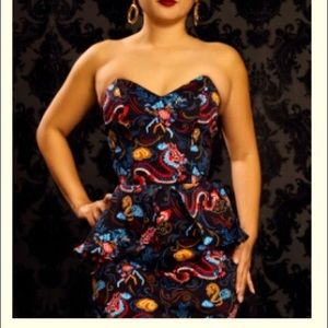 PUNUP COUTURE EMILY BUSTIER TOP IN DRAGON PRINT